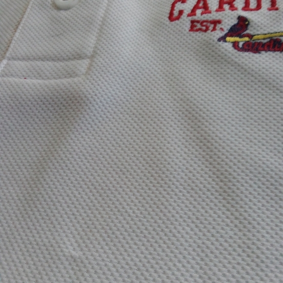 Vintage Y2K Lee Sport St Louis Cardinals Baseball Mens Large Collar Polo Shirt - Picture 6 of 8
